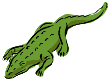 Example badge from the crocodiles collection