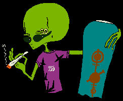 Example badge from the aliens collection