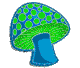 Example badge from the mushrooms collection