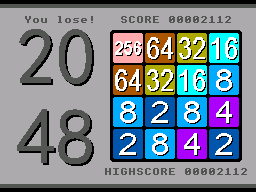 2048 for Sega Master System, v1.0